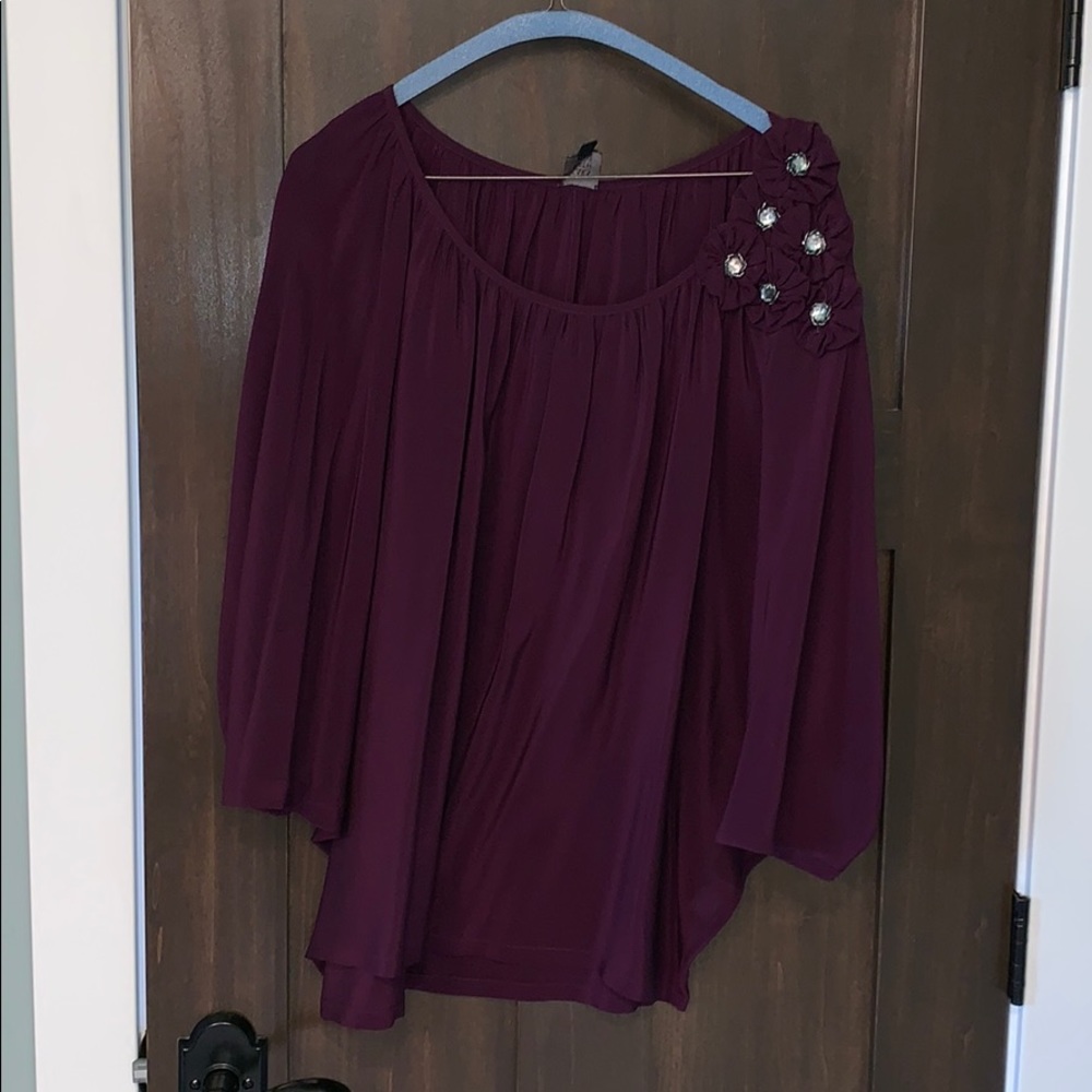 Saks 5th Avenue purple embellished top.